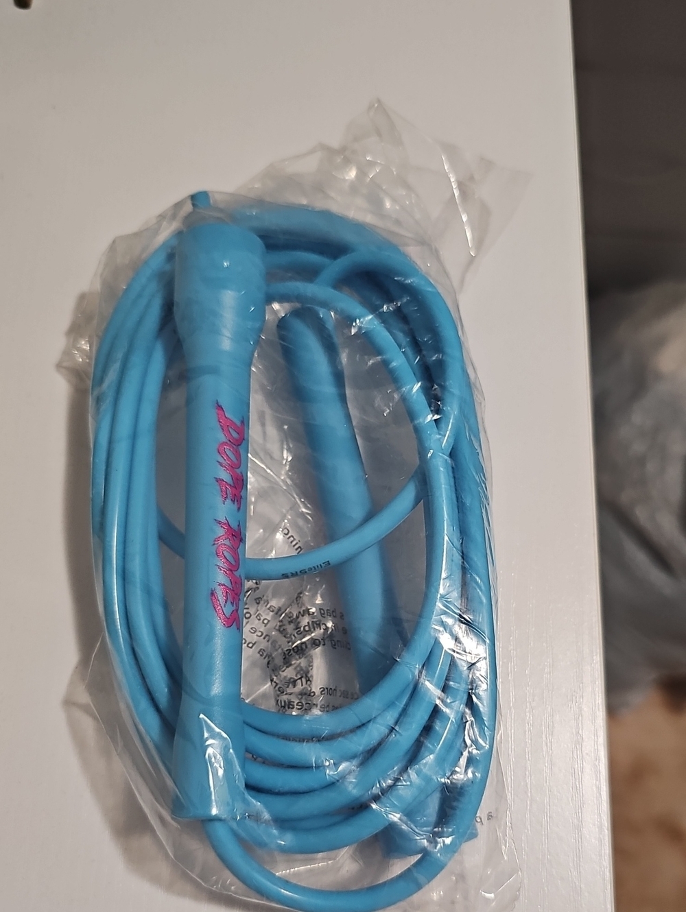Adult Or Kid Blue Jump Rope with Comfortable Grips - Sport Accessory Brand New